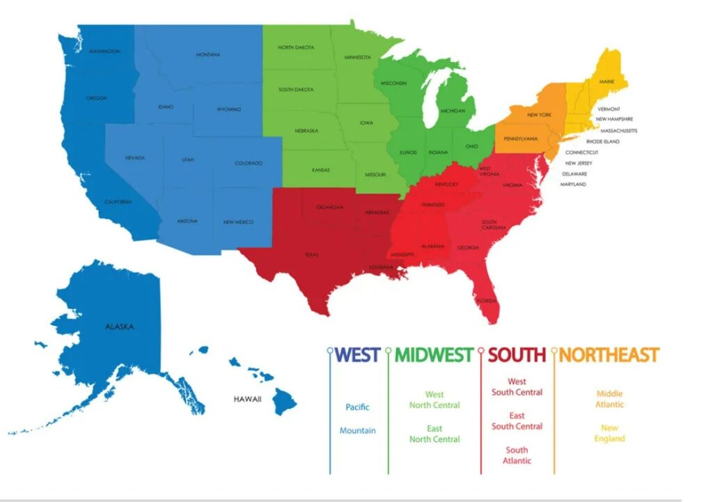 Regiões do Estados Unidos da América